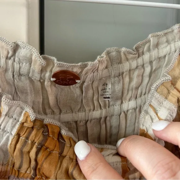 Free People Orange and White Maxi Skirt - Picture 5 of 5